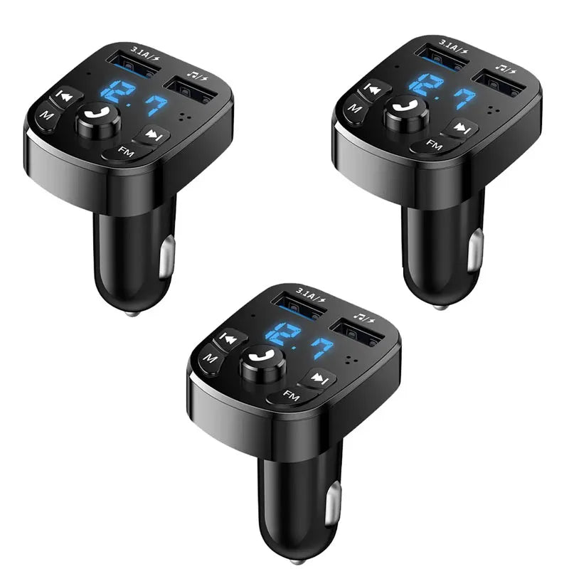 Car Mp3 Player Dual | Usb Fast Charger Fm | Bluetooth Receiver