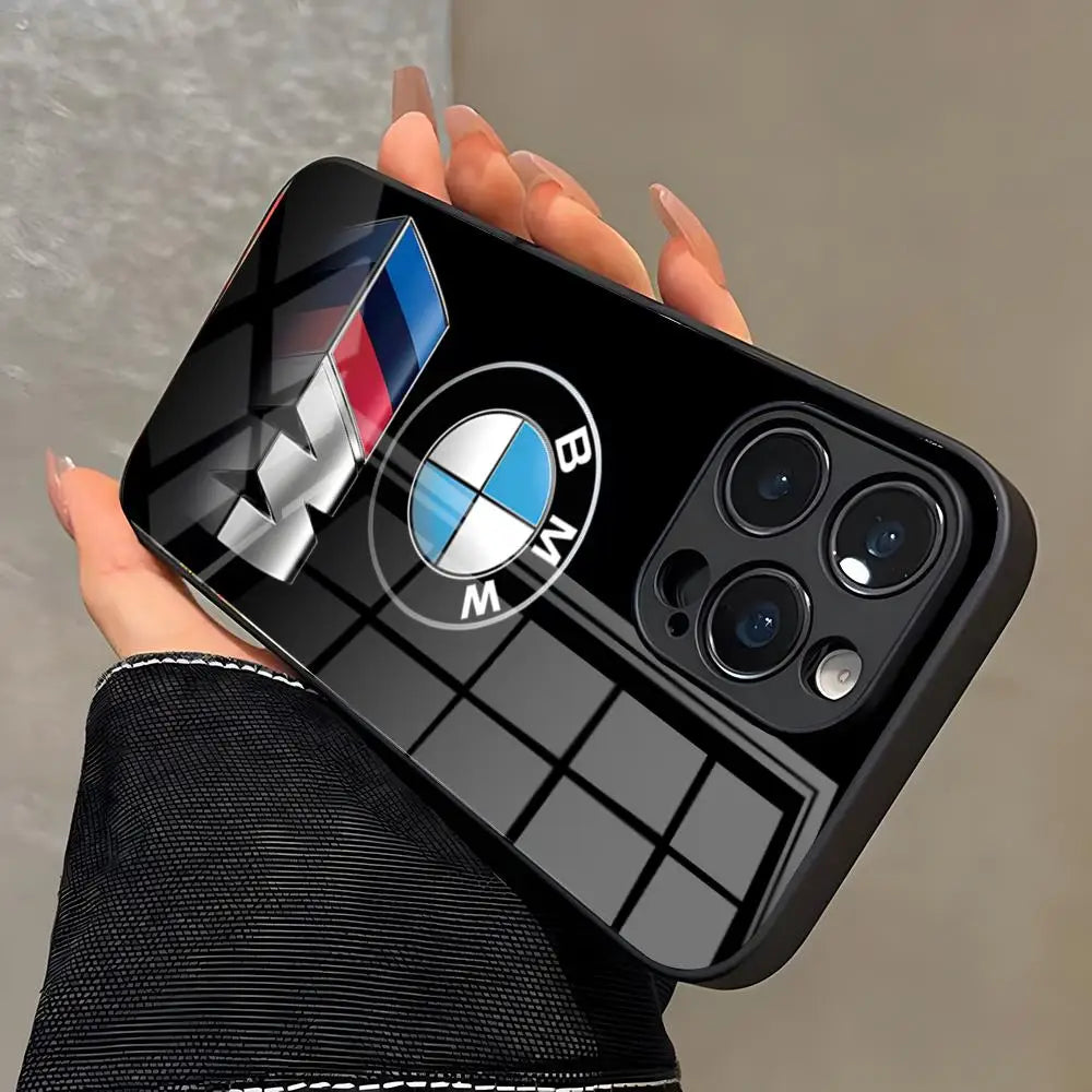 BMW Tempered Glass iPhone Case
