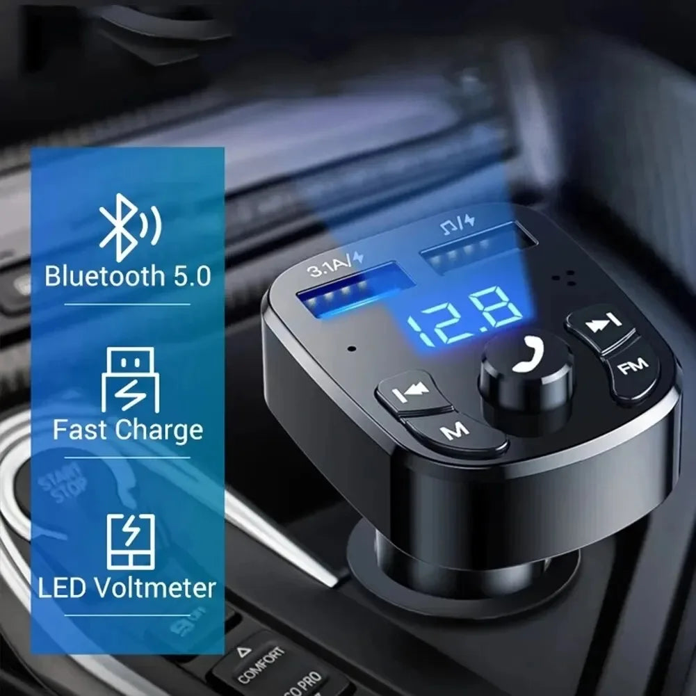 Car Mp3 Player Dual | Usb Fast Charger Fm | Bluetooth Receiver