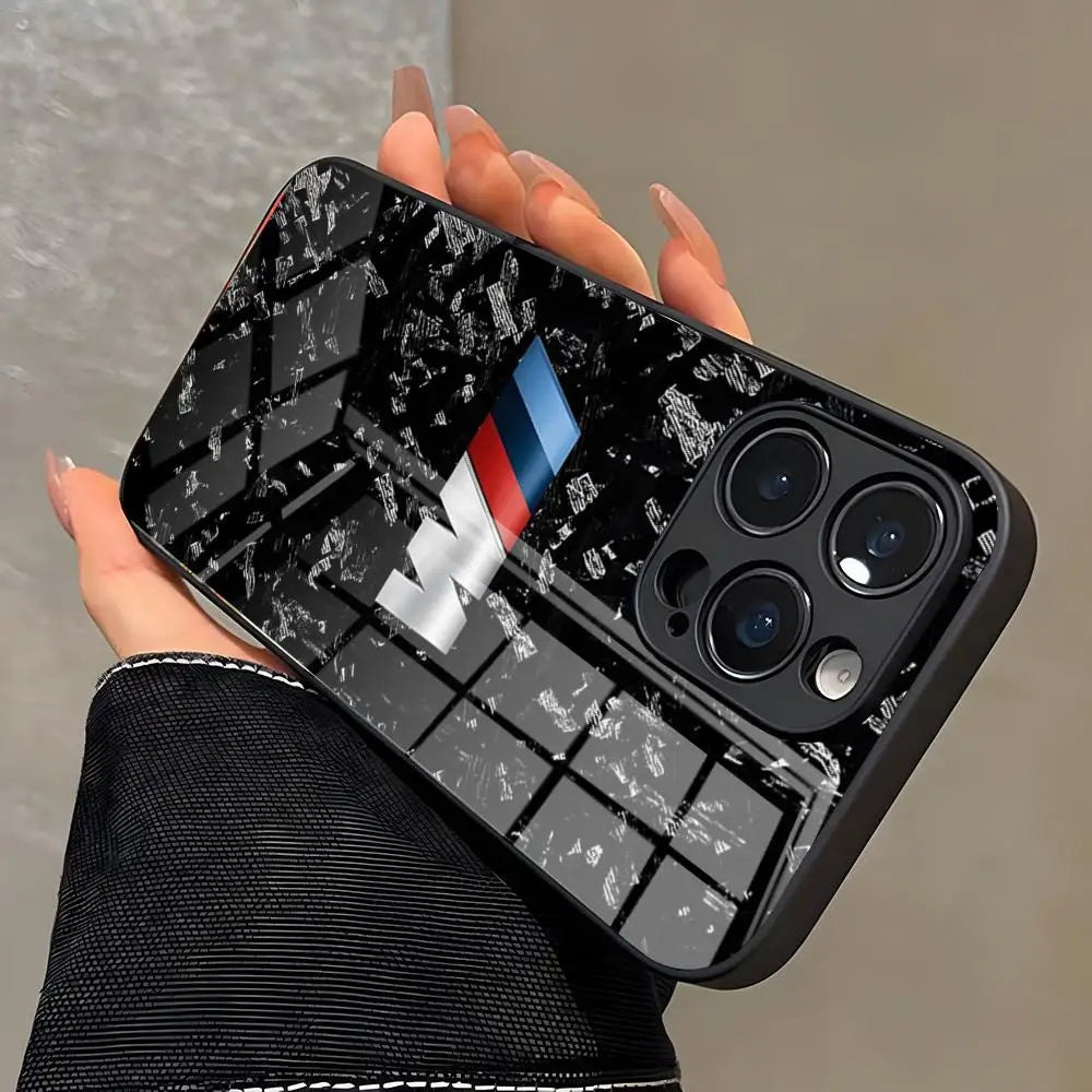 BMW Tempered Glass iPhone Case