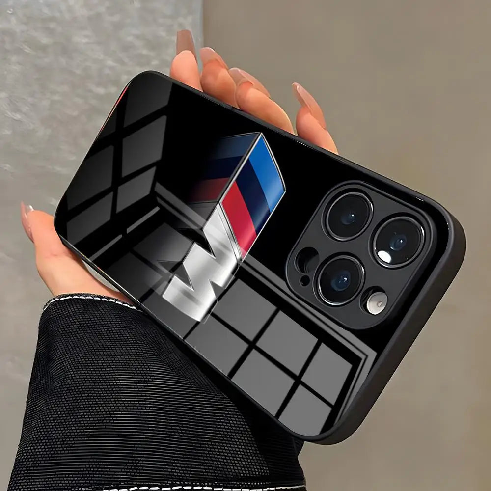 BMW Tempered Glass iPhone Case