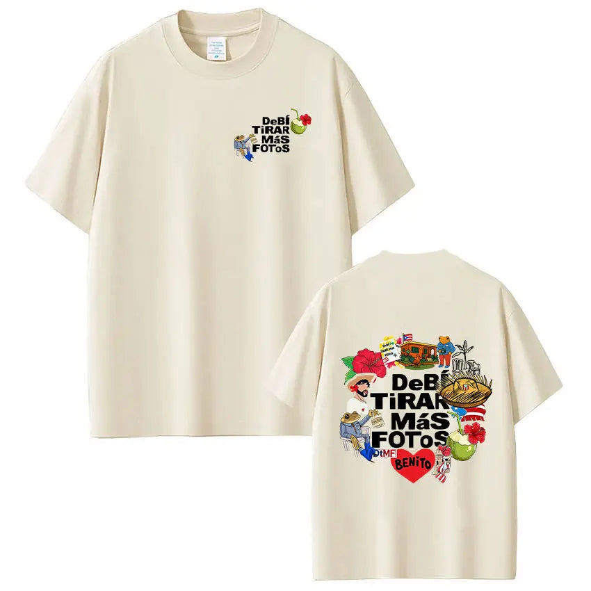 Bad Bunny DTMF World Tour Vintage Hip Hop T-Shirt for Men & Women