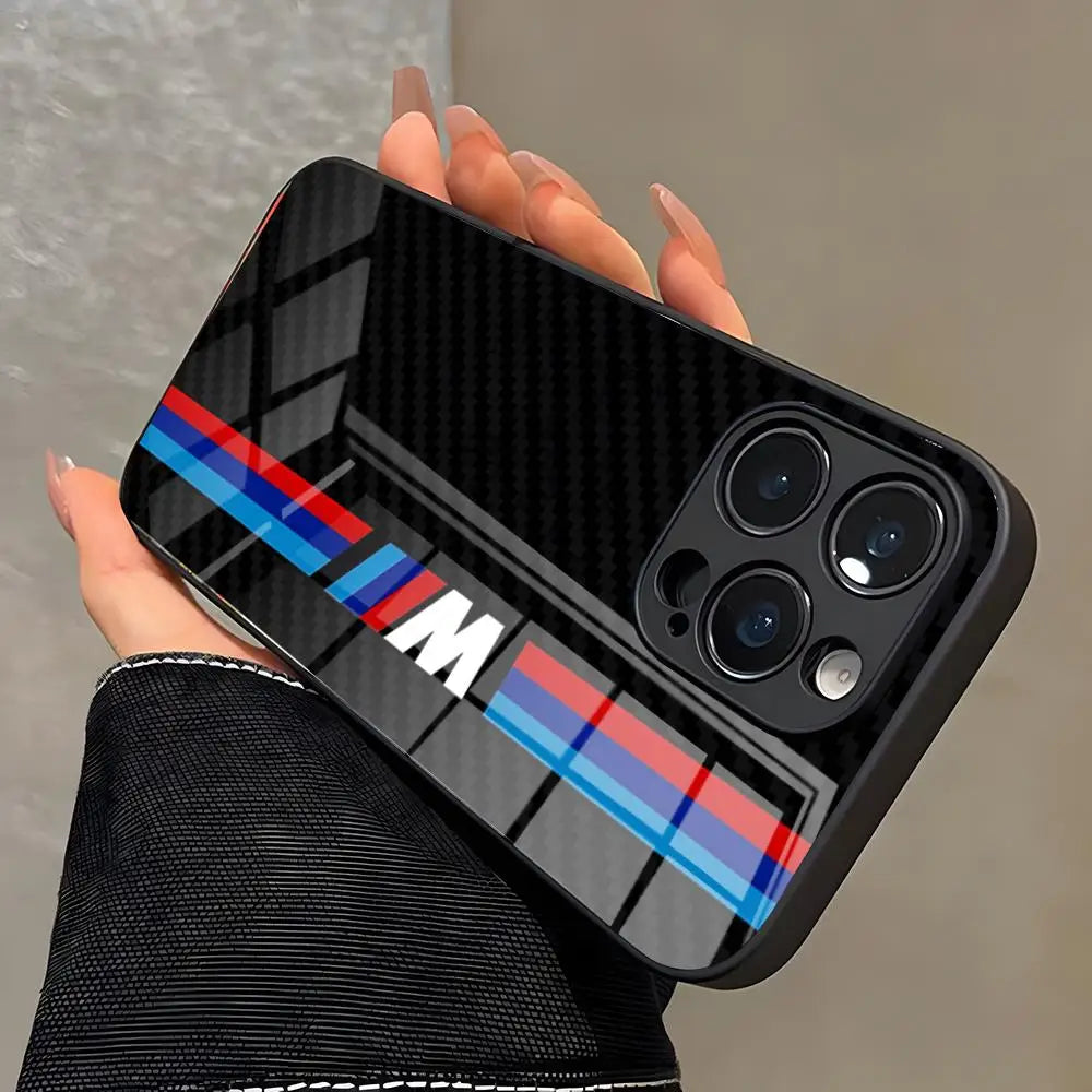 BMW Tempered Glass iPhone Case