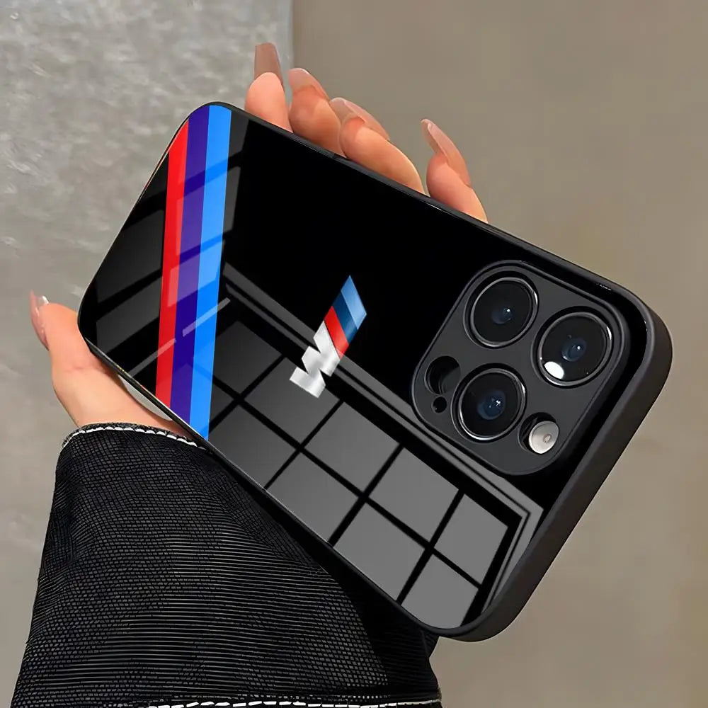 BMW Tempered Glass iPhone Case
