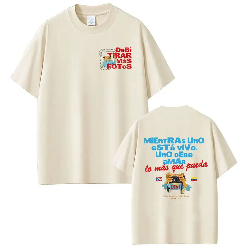 Bad Bunny DTMF World Tour Vintage Hip Hop T-Shirt for Men & Women