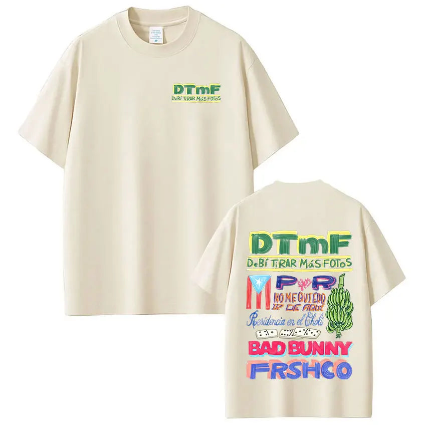 Bad Bunny DTMF World Tour Vintage Hip Hop T-Shirt for Men & Women