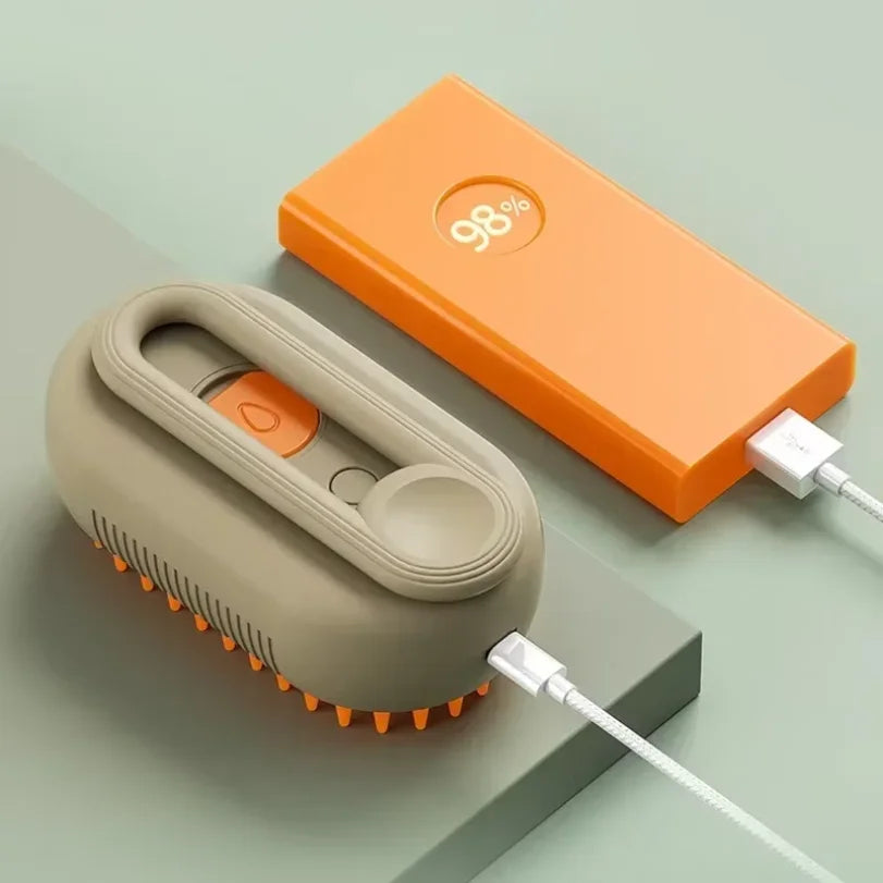 Pet Steam Massage & Hair Removal Brush for Cats & Dogs