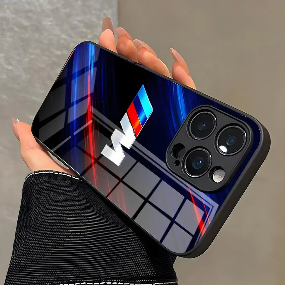 BMW Tempered Glass iPhone Case